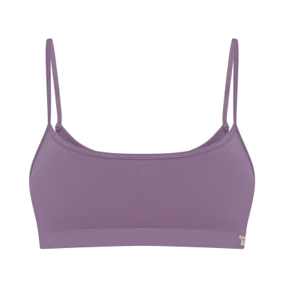 Seamless ribbed bra Plum