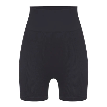 Seamless ribbed shorts Dark graphite